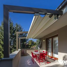 Terrassenüberdachung Pergotenda® von WIEMER Sicht- und Sonnenschutz aus Zeitz