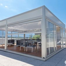Terrassenüberdachung Pergotenda® von WIEMER Sicht- und Sonnenschutz aus Zeitz
