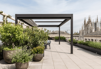 Terrassenüberdachung Pergotenda® von WIEMER Sicht- und Sonnenschutz aus Zeitz