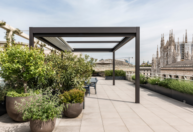 Terrassenüberdachung Pergotenda® von WIEMER Sicht- und Sonnenschutz aus Zeitz